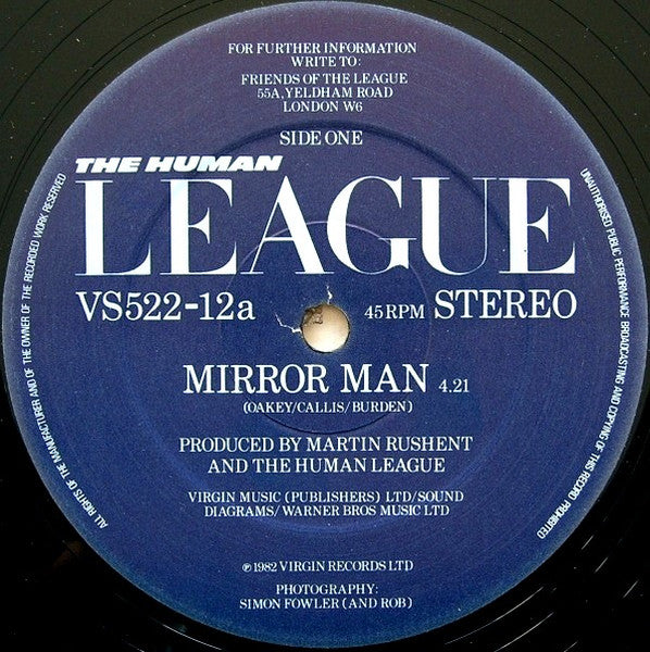 The Human League : Mirror Man (12", Single)