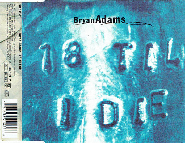 Bryan Adams : 18 Til I Die (CD, Single, J-C)