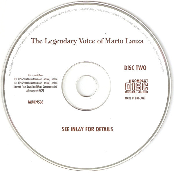 Mario Lanza : The Legendary Voice Of Mario Lanza (2xCD, Comp)