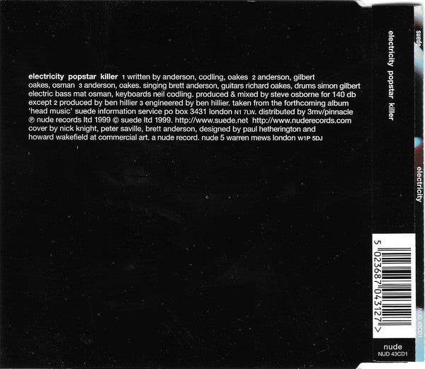 Suede : Electricity (CD, Single, CD1)