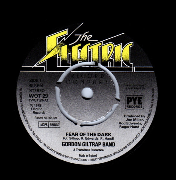 Gordon Giltrap Band : Fear Of The Dark (7", Single, Kno)