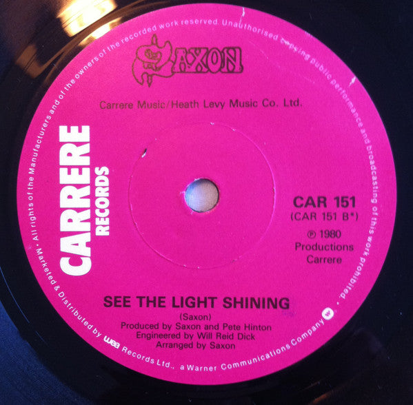 Saxon : 747 (Strangers In The Night) (7", Single, WEA)