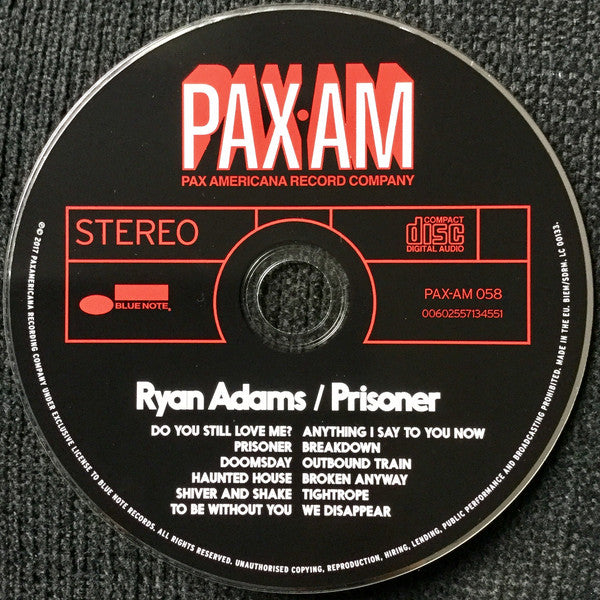 Ryan Adams : Prisoner (CD, Album)