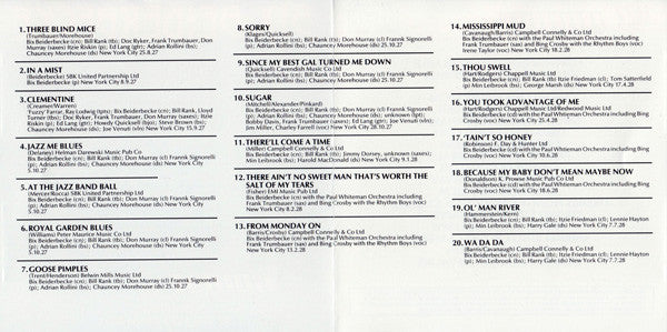 Bix Beiderbecke : Bix Beiderbecke (CD, Comp)