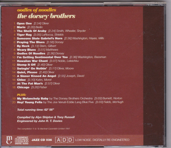The Dorsey Brothers : Oodles Of Noodles (CD, Comp, RM)