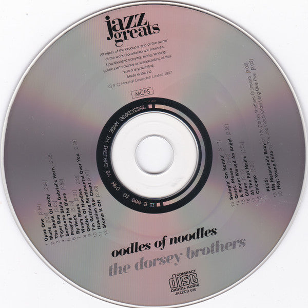 The Dorsey Brothers : Oodles Of Noodles (CD, Comp, RM)