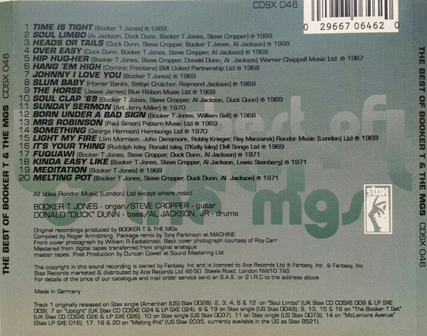 Booker T & The MG's : The Best Of Booker T & The MGs (CD, Comp)