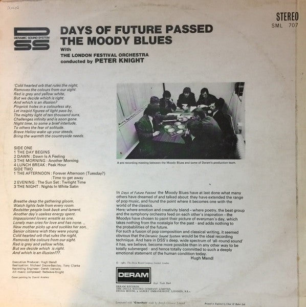 The Moody Blues With The London Festival Orchestra Conducted By Peter Knight - Days Of Future Passed (LP) (Very Good (VG)) - DaddyPop