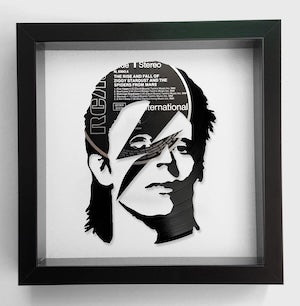 David Bowie Ziggy Stardust Framed Vinyl Art