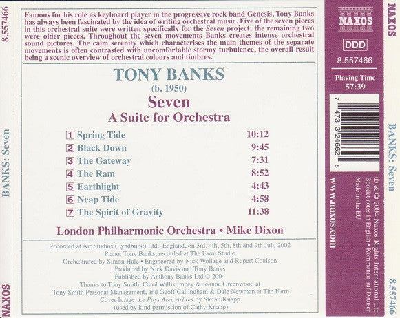Tony Banks - London Philharmonic Orchestra, Michael Dixon : Seven - A Suite For Orchestra (CD, Album)