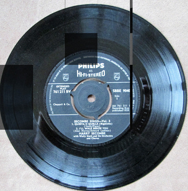 Harry Secombe : Secombe Sings Vol. 3 (7", EP)
