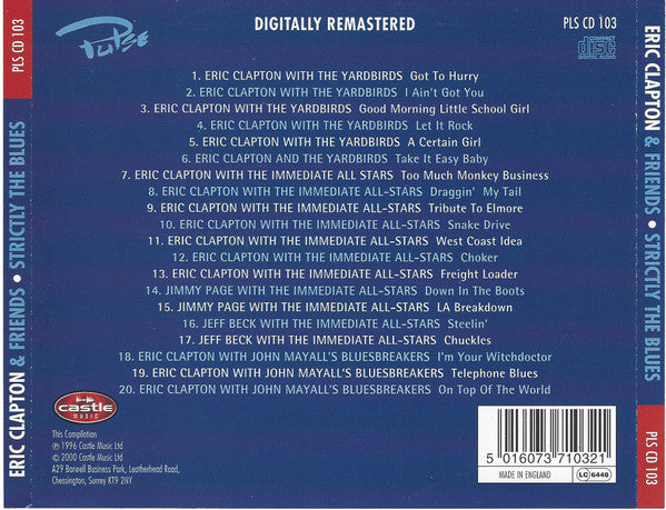Eric Clapton & Various : Strictly The Blues (CD, Comp, RM)