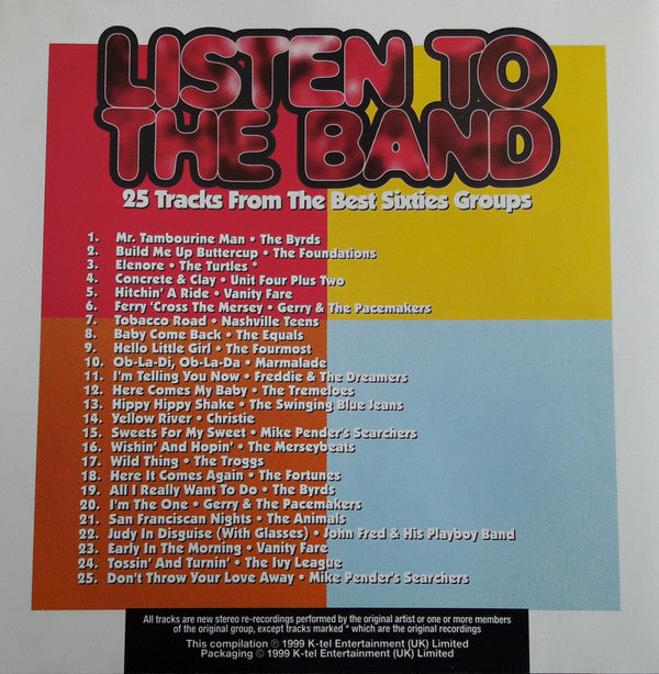 Various : Listen To The Band - 25 Tracks From The Best Sixties Groups (CD, Comp)