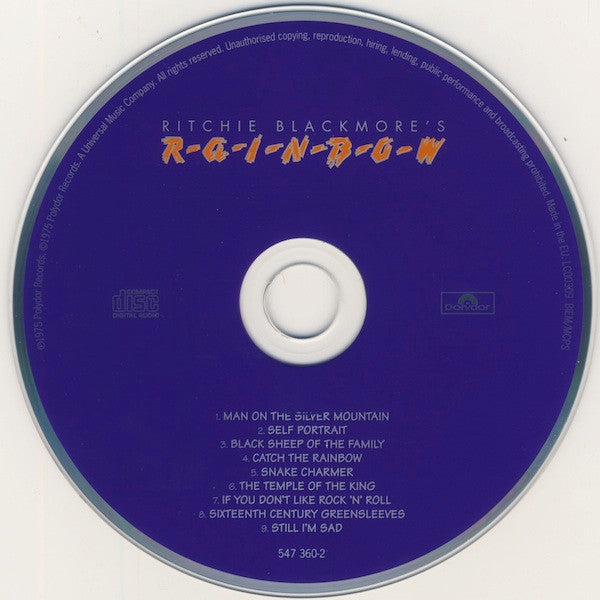 Rainbow : Ritchie Blackmore's Rainbow (CD, Album, RE, RM)