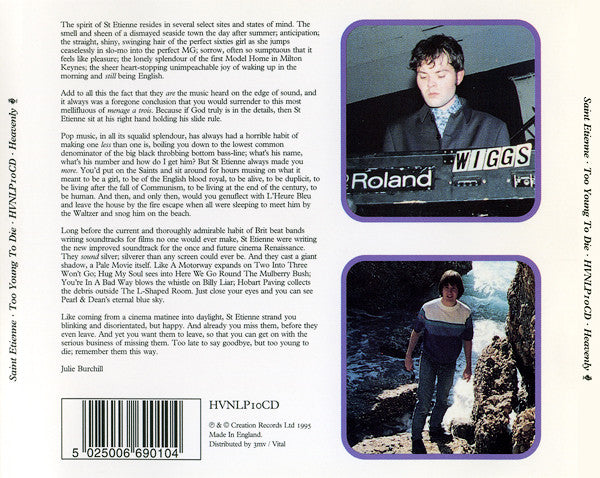 Saint Etienne : Too Young To Die (Singles 1990-1995) (CD, Comp, Nim)