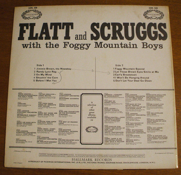 Flatt And Scruggs* With The Foggy Mountain Boys : Flatt And Scruggs With The Foggy Mountain Boys (LP, Album, Mono)