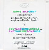 Eurythmics : Who's That Girl? (7", Single, EMI)