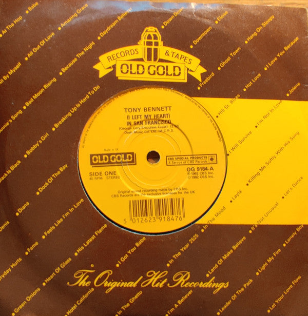 Tony Bennett : (I Left My Heart) In San Francisco (7", Single)