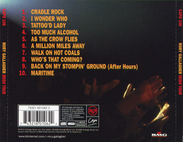 Rory Gallagher : Irish Tour (CD, Album, RE, RM, Dis)