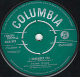 Frank Ifield : I Remember You (7", Single)
