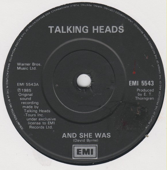 Talking Heads - And She Was (7) (Very Good (VG)) - DaddyPop