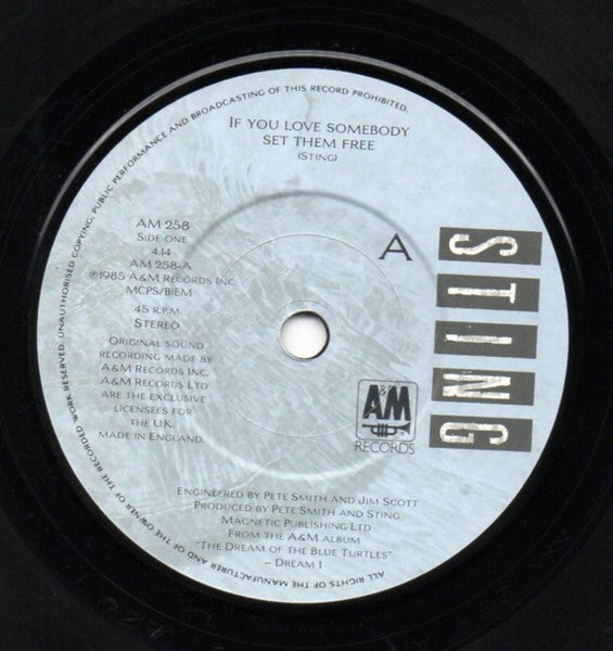Sting : If You Love Somebody Set Them Free (7", Single)