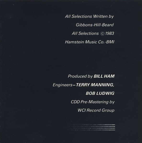 ZZ Top : Eliminator (CD, Album, RE)