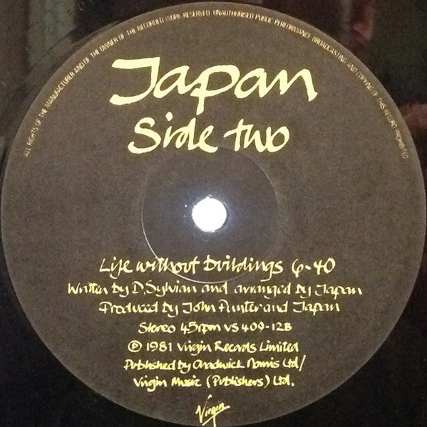 Japan : The Art Of Parties (12", Single, EMI)