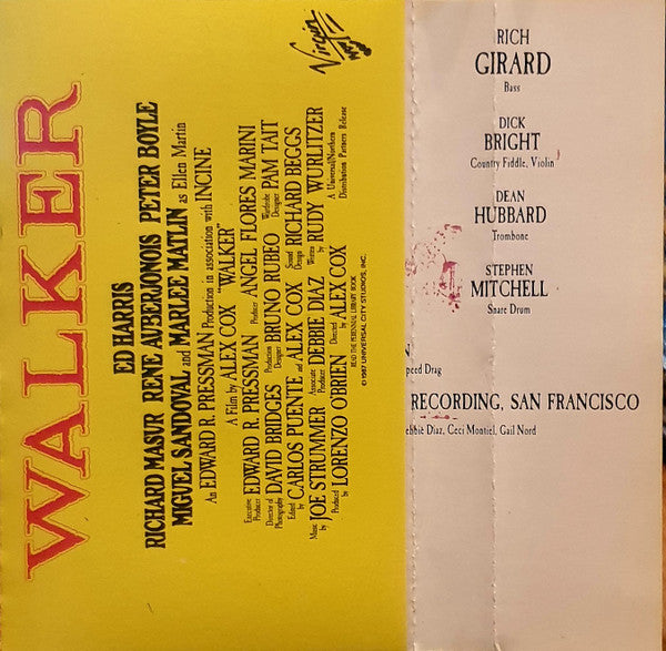 Joe Strummer : Walker (Original Motion Picture Soundtrack) (Cass, Album)