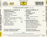 Camille Saint-Saëns, Chicago Symphony Orchestra, Orchestre De Paris, Daniel Barenboim : Symphonie Nr.3 »Orgel-Symphonie« / Danse Macabre / Bacchanale / Le Déluge (CD, Comp, RM)
