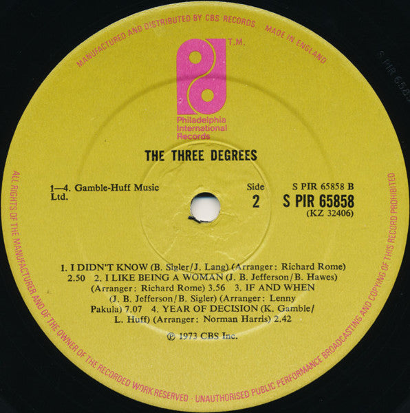 The Three Degrees : The Three Degrees (LP, Album)