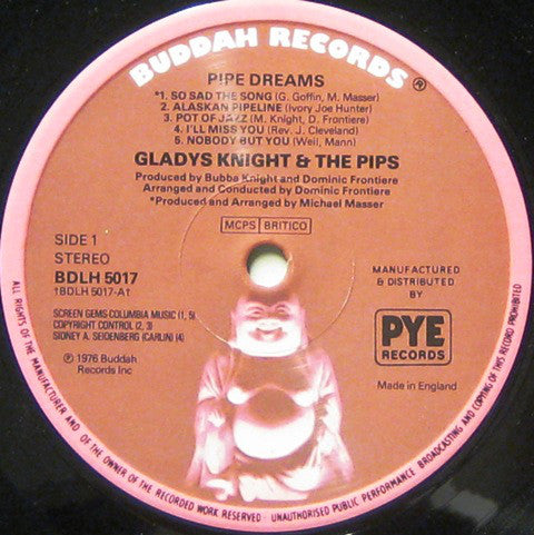 Gladys Knight & The Pips* : Gladys Knight In Pipe Dreams (The Original Motion Picture Soundtrack) (LP, Album)