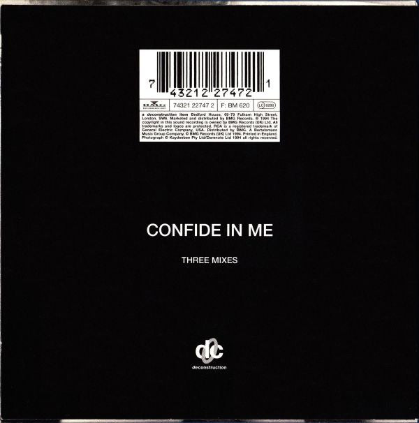 Kylie Minogue : Confide In Me (CD, Single, CD1)