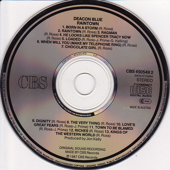 Deacon Blue : Raintown (CD, Album)