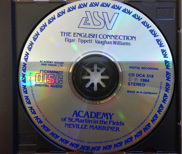 Ralph Vaughan Williams, Sir Edward Elgar, Sir Michael Tippett, The Academy Of St. Martin-in-the-Fields, Sir Neville Marriner, Iona Brown : The English Connection (CD, Album)