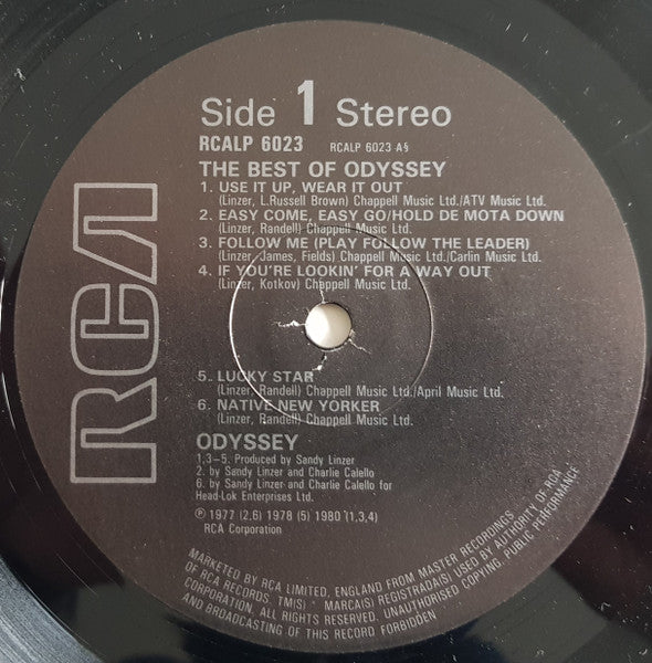 Odyssey (2) : The Best Of Odyssey (LP, Comp)