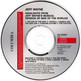 Jeff Wayne : Highlights From Jeff Wayne's Musical Version Of The War Of The Worlds (CD, Album, RE)