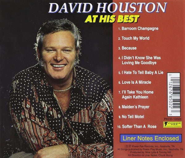 David Houston : David Houston At His Best (CD, Comp)
