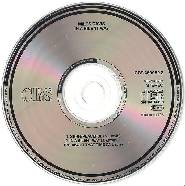 Miles Davis - In A Silent Way (CD) (Very Good Plus (VG)) - DaddyPop