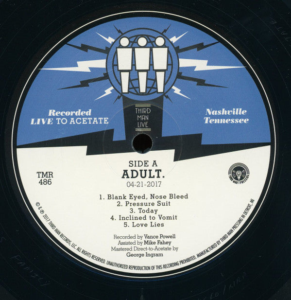 ADULT. : Live At Third Man Records (LP, Album)