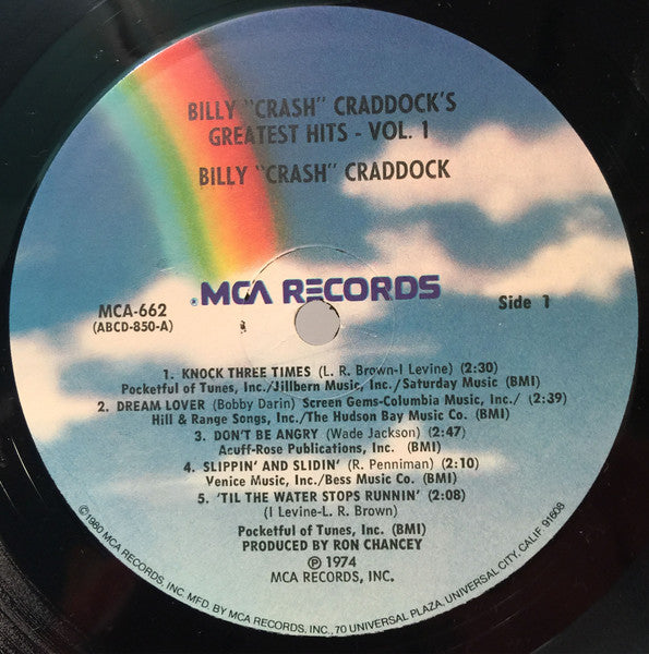 Billy 'Crash' Craddock : Greatest Hits - Volume One (LP, Comp, RE)