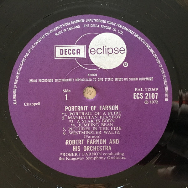 Robert Farnon And His Orchestra And The Kingsway Symphony Orchestra : Portrait Of Farnon (LP, Ele)
