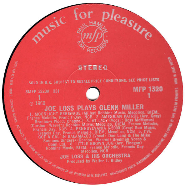 Joe Loss & His Orchestra : Joe Loss Plays Glenn Miller (LP, Album)