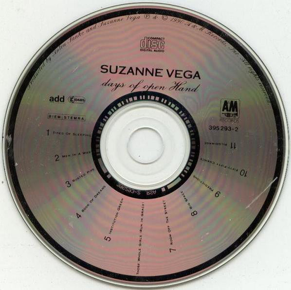 Suzanne Vega : Days Of Open Hand (CD, Album)