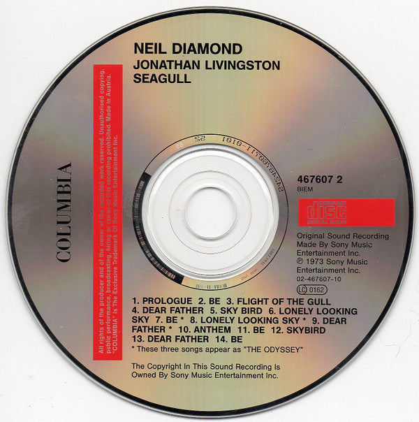 Neil Diamond : Jonathan Livingston Seagull (Original Motion Picture Sound Track) (CD, Album, RE)