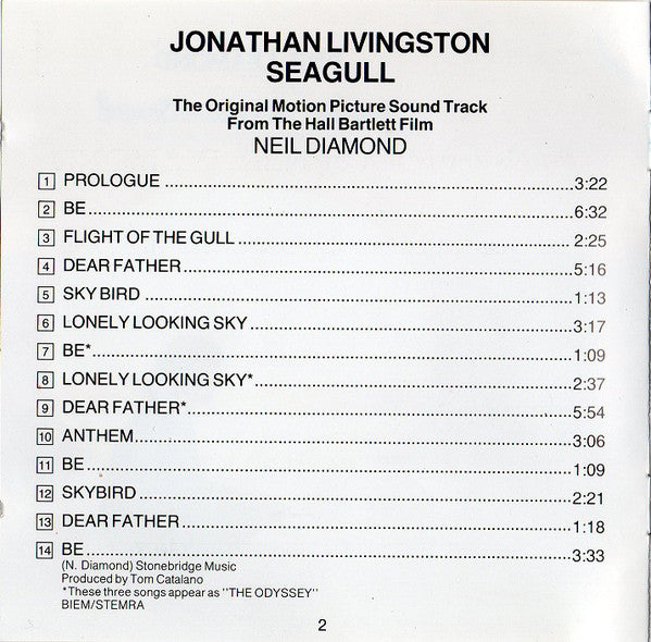 Neil Diamond : Jonathan Livingston Seagull (Original Motion Picture Sound Track) (CD, Album, RE)