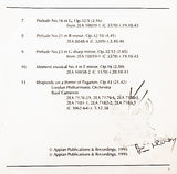 Benno Moiseiwitsch : The Complete Rachmaninov Recordings: 1937-43 (CD, Comp, Mono)