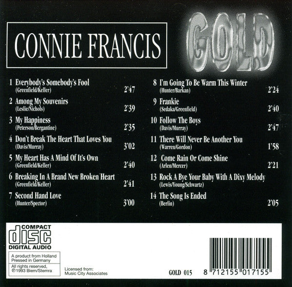 Connie Francis : Gold (CD, Comp)