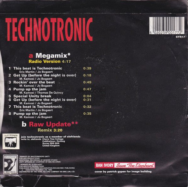 Technotronic : Megamix (7", Single, Pap)