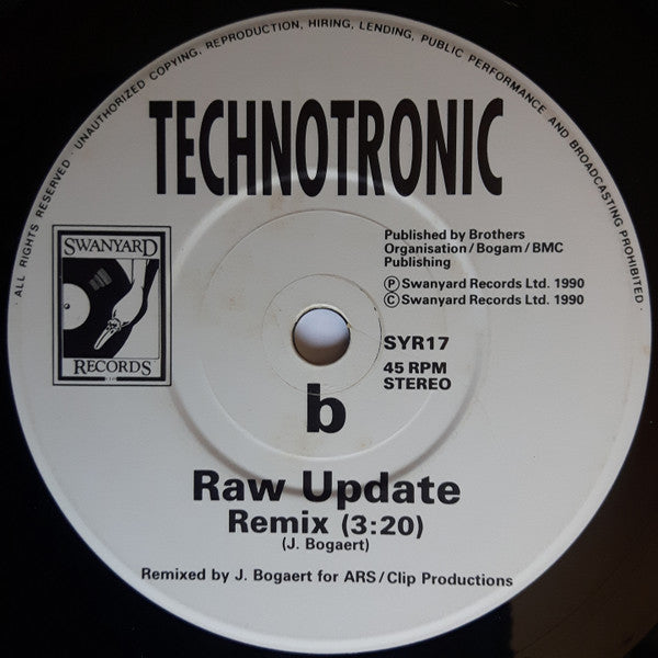 Technotronic : Megamix (7", Single, Pap)